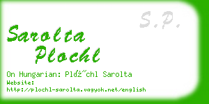 sarolta plochl business card